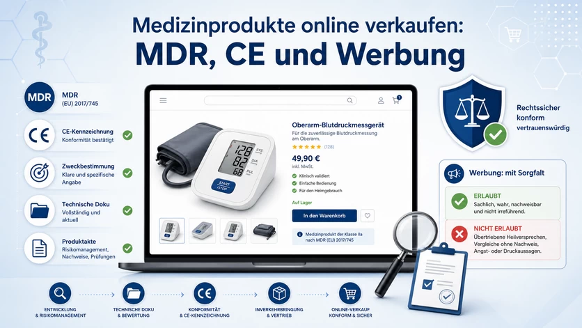 Medizinprodukte online verkaufen - MDR, CE und Werbung