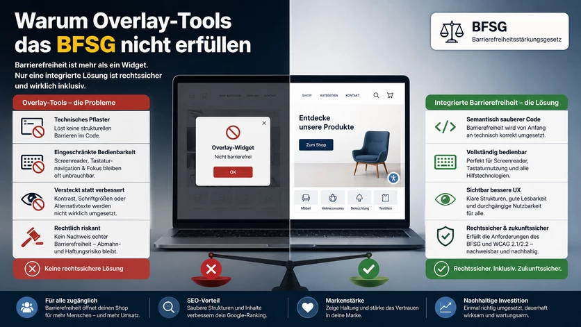 Warum Overlay-Tools das BFSG nicht erfüllen