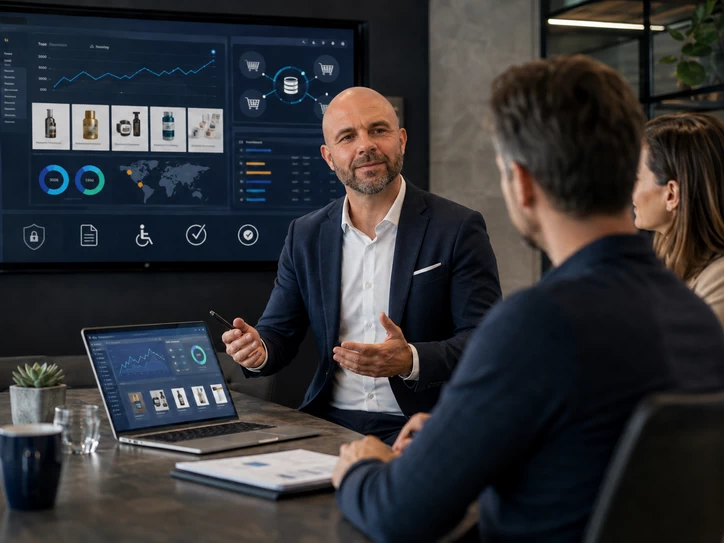 Startseite Geschaeftspraesentation Im Modernen Buero Pr Digital