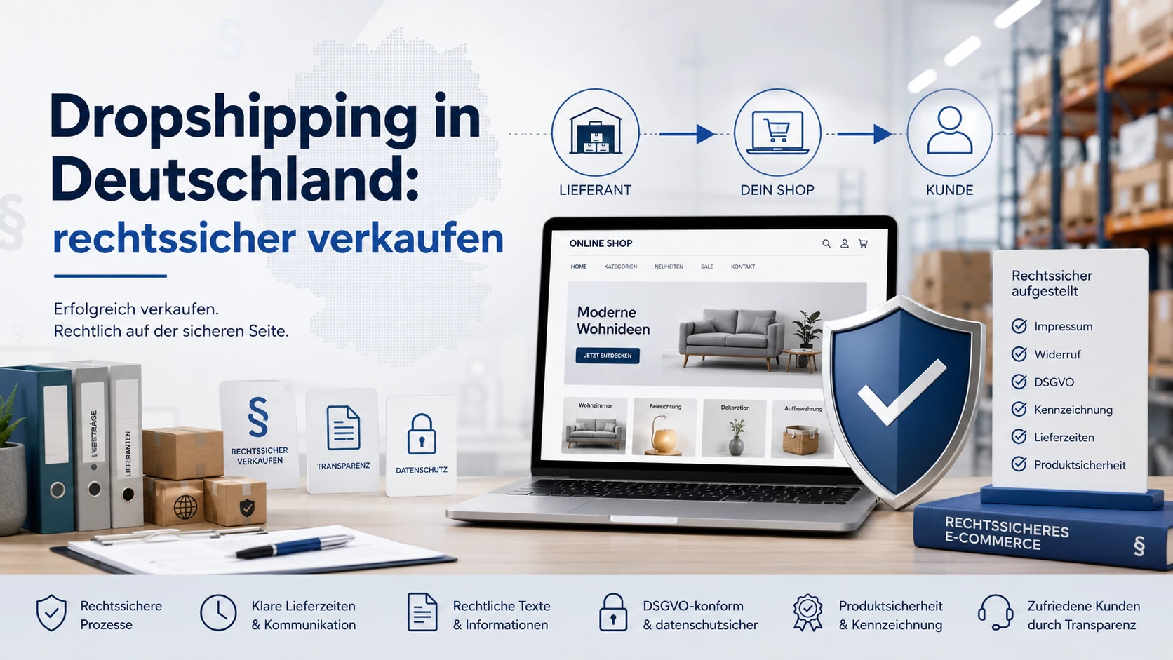 Dropshipping in Deutschland - rechtssicher verkaufen